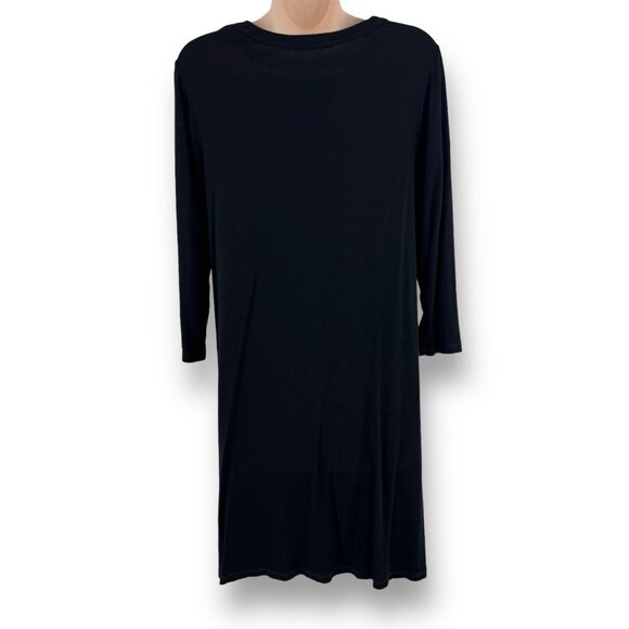 Size Small LITTLE BLACK CUTOUT SOFT KNIT SHIFT DRESS Day/Evening All-Season - Picture 2 of 5